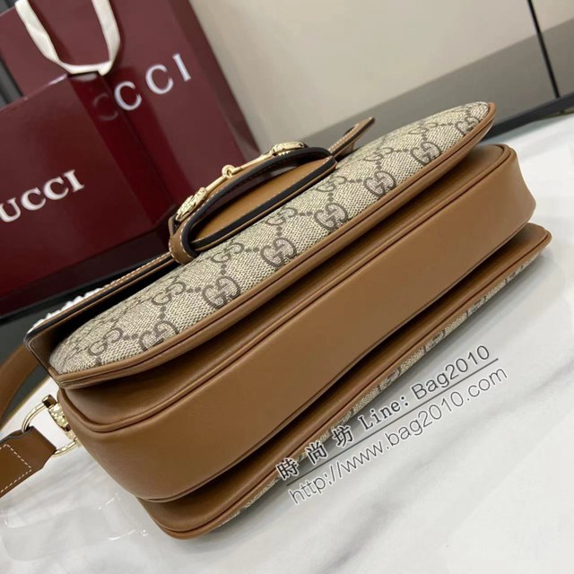 Gucci專櫃古馳最新款Horsebit 1955系列小號肩背包單肩斜挎女包 jh2757型號：815178